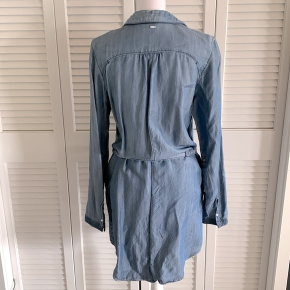 G-Star RAW Denim CL New Boyfriend Shirt Dress Women’s Snap Front Size Medium - Picture 6 of 17